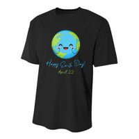 Happy Earth Day April 22 Cute Planet Youth Performance Sprint T-Shirt