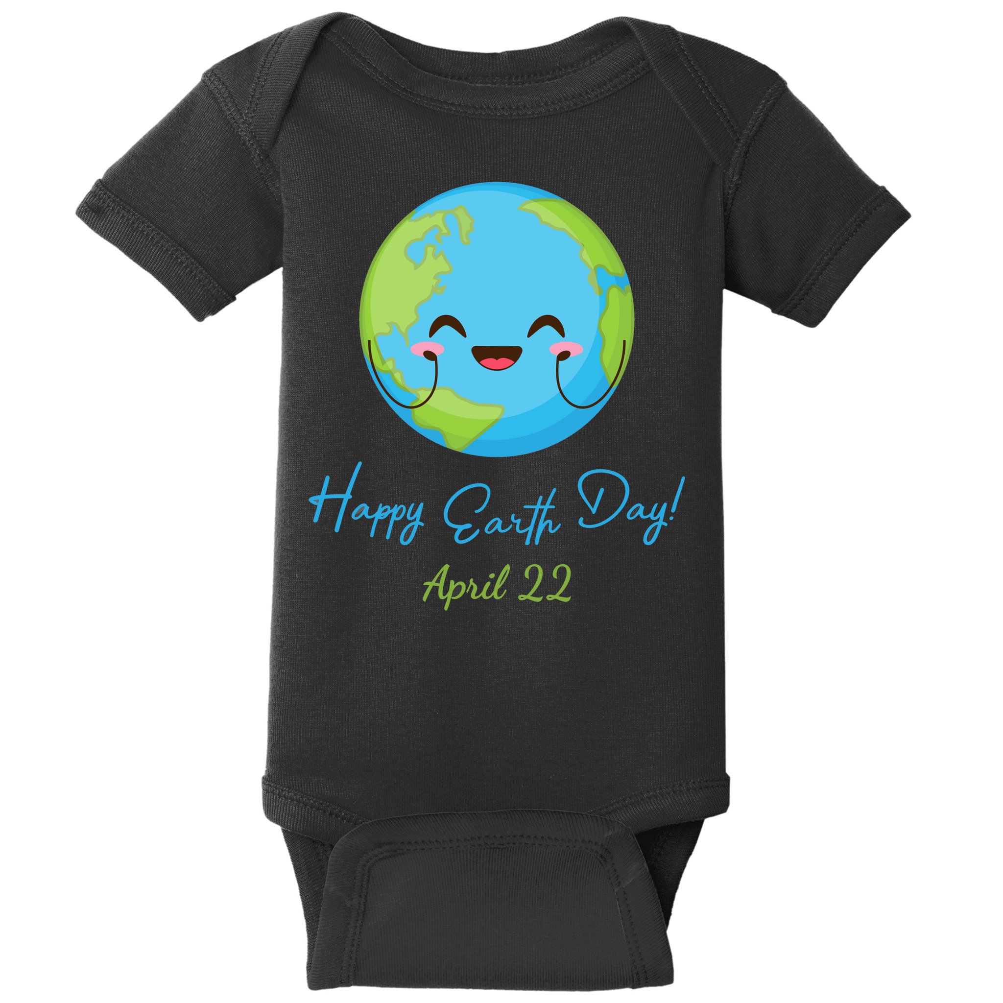 Happy Earth Day April 22 Cute Planet Baby Bodysuit