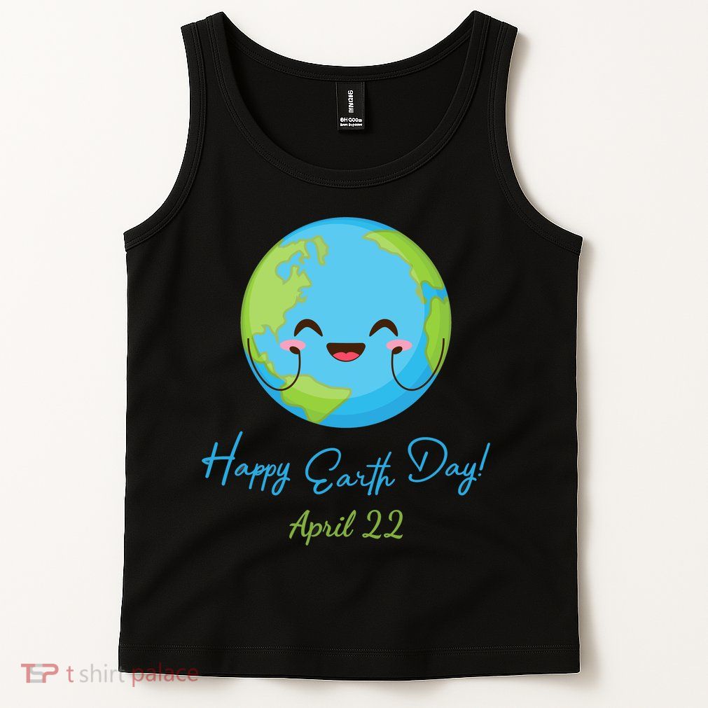 Happy Earth Day April 22 Cute Planet Tank Top