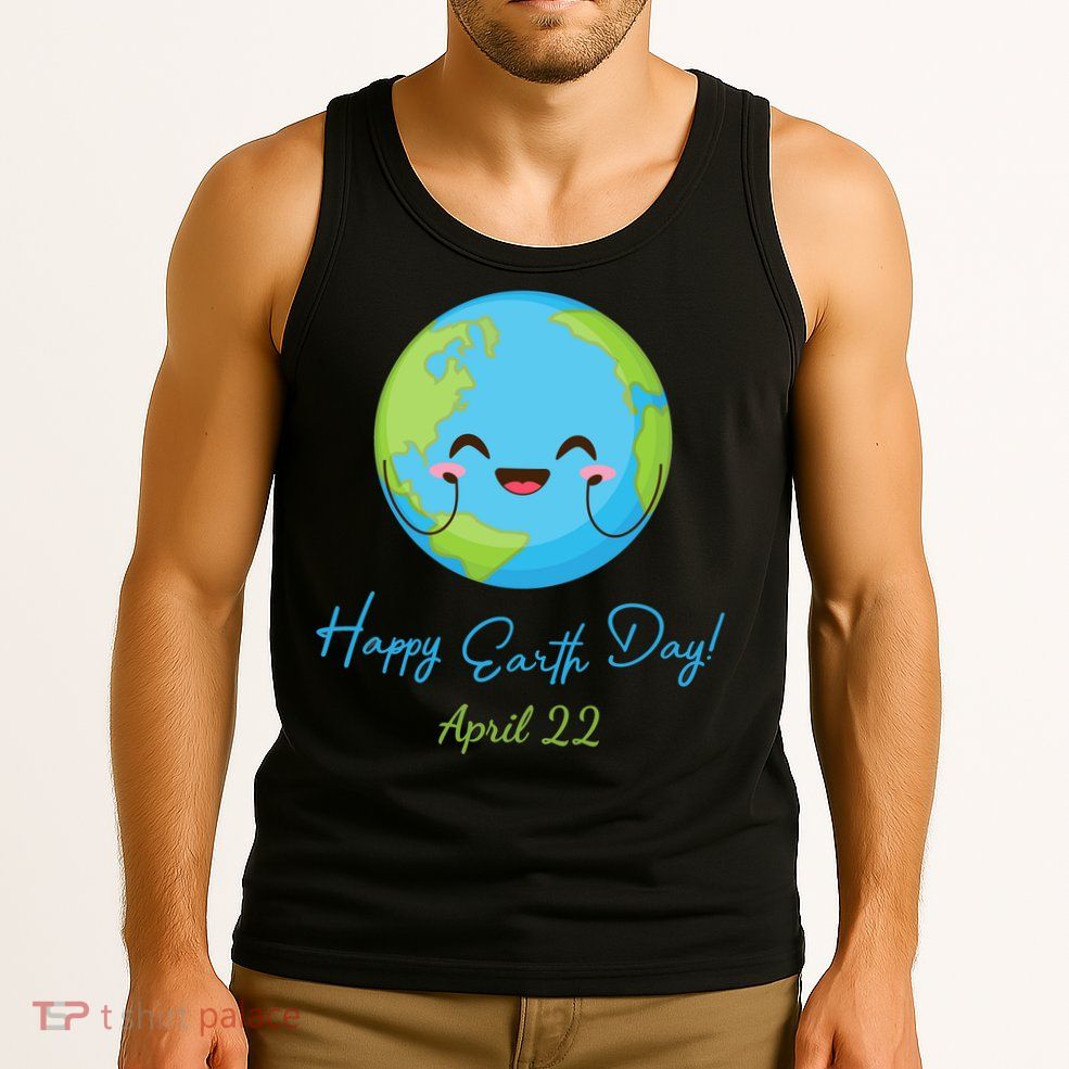 Happy Earth Day April 22 Cute Planet Tank Top