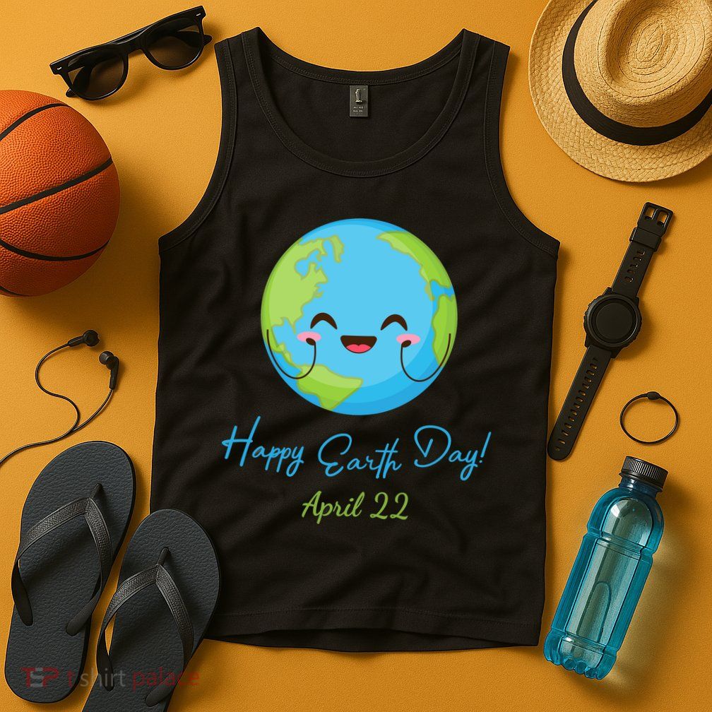 Happy Earth Day April 22 Cute Planet Tank Top