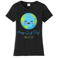 Happy Earth Day April 22 Cute Planet Women's T-Shirt