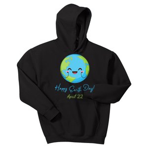 Happy Earth Day April 22 Cute Planet Kids Hoodie