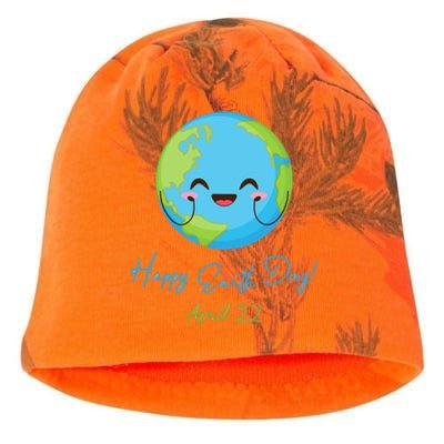 Happy Earth Day April 22 Cute Planet Kati - Camo Knit Beanie