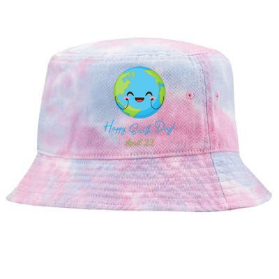 Happy Earth Day April 22 Cute Planet Tie-Dyed Bucket Hat