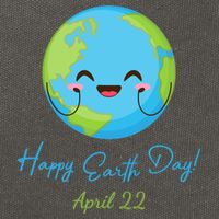 Happy Earth Day April 22 Cute Planet Cotton Canvas Backpack