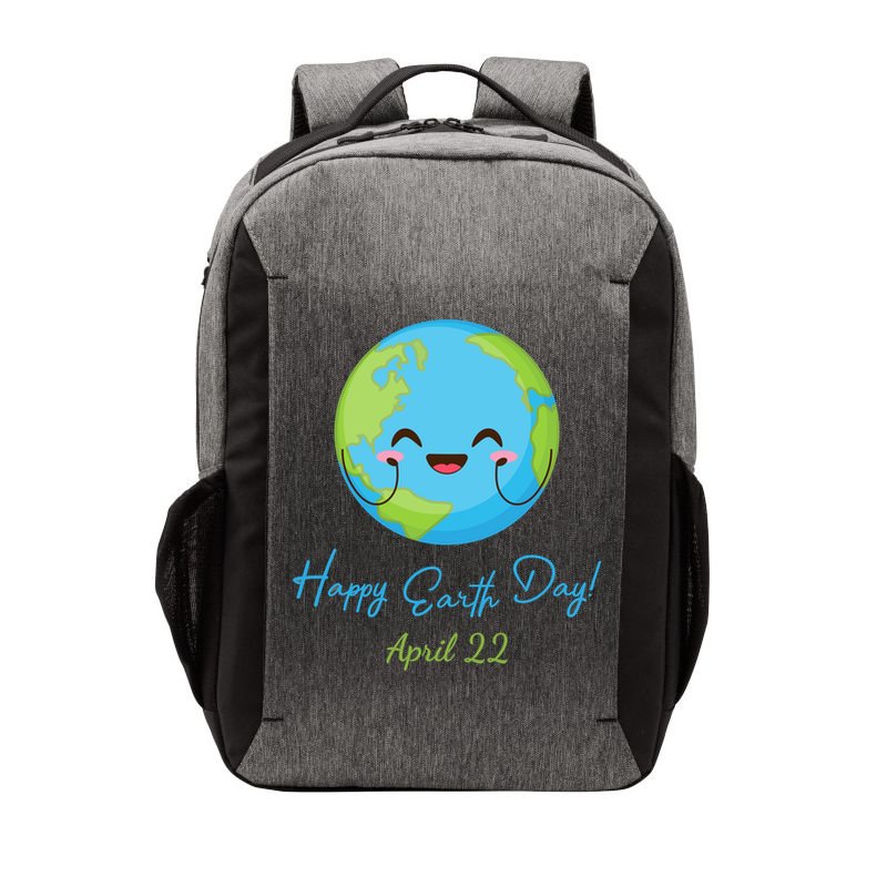 Happy Earth Day April 22 Cute Planet Vector Backpack