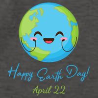 Happy Earth Day April 22 Cute Planet Vector Backpack