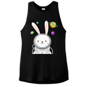 Happy Easter Day Bunny Egg astronaut Space Ladies PosiCharge Tri-Blend Wicking Tank