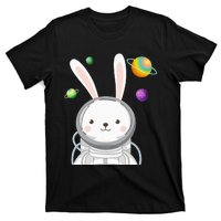 Happy Easter Day Bunny Egg astronaut Space T-Shirt