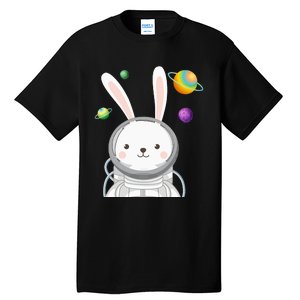 Happy Easter Day Bunny Egg astronaut Space Tall T-Shirt