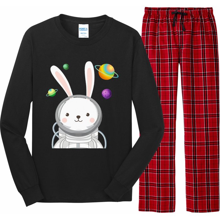 Happy Easter Day Bunny Egg astronaut Space Long Sleeve Pajama Set