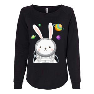 Happy Easter Day Bunny Egg astronaut Space Womens California Wash Sweatshirt