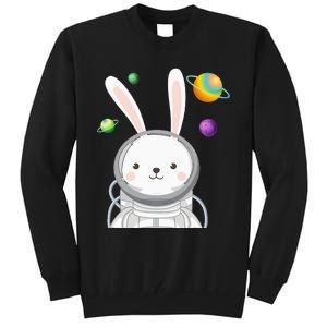 Happy Easter Day Bunny Egg astronaut Space Tall Sweatshirt