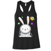 Happy Easter Day Bunny Egg astronaut Space Women's Racerback Tank