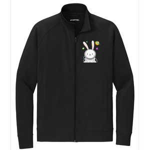 Happy Easter Day Bunny Egg astronaut Space Stretch Full-Zip Cadet Jacket