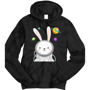 Happy Easter Day Bunny Egg astronaut Space Tie Dye Hoodie