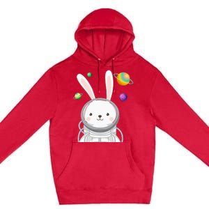 Happy Easter Day Bunny Egg astronaut Space Premium Pullover Hoodie