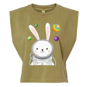 Happy Easter Day Bunny Egg astronaut Space Garment-Dyed Women's Muscle Tee