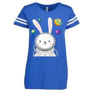 Happy Easter Day Bunny Egg astronaut Space Enza Ladies Jersey Football T-Shirt