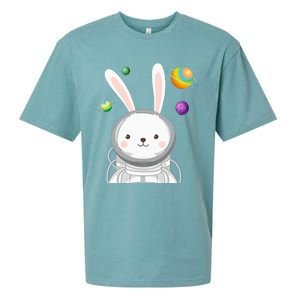 Happy Easter Day Bunny Egg astronaut Space Sueded Cloud Jersey T-Shirt