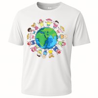 Happy Earth Day Children Around The World Cooling Performance Crew T-Shirt