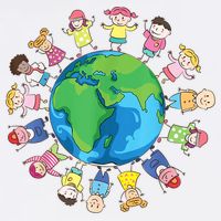 Happy Earth Day Children Around The World Cooling Performance Crew T-Shirt