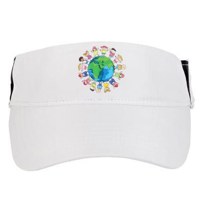 Happy Earth Day Children Around The World Adult Drive Performance Visor