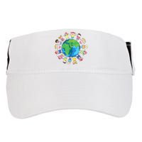 Happy Earth Day Children Around The World Adult Drive Performance Visor