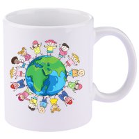 Happy Earth Day Children Around The World 11oz C Handle Ceramic Mug