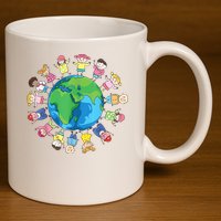 Happy Earth Day Children Around The World 11oz C Handle Ceramic Mug