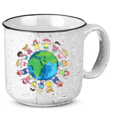 Happy Earth Day Children Around The World 15oz Campfire Ceramic Mug