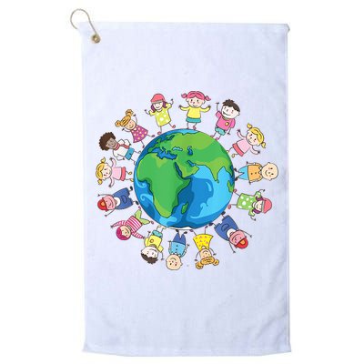 Happy Earth Day Children Around The World Golf Towel
