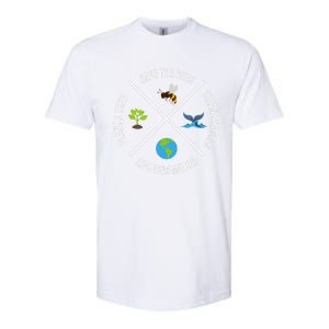 Happy Earth Day Plant Trees Clean Seas Save Bees Fun Science Softstyle CVC T-Shirt