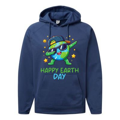 Happy Earth Day 2024 Funny Earth Day Dab Performance Fleece Hoodie