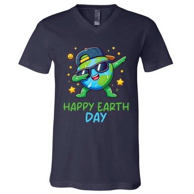 Happy Earth Day 2024 Funny Earth Day Dab V-Neck T-Shirt