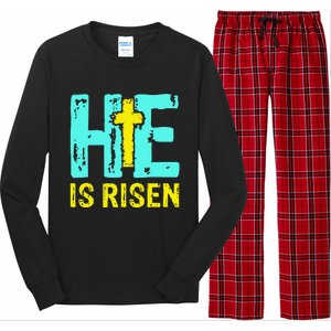 Happy Easter Day He Is Risen Christian Easter Long Sleeve Pajama Set