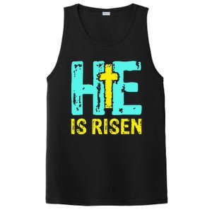 Happy Easter Day He Is Risen Christian Easter PosiCharge Competitor Tank