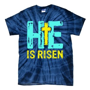 Happy Easter Day He Is Risen Christian Easter Tie-Dye T-Shirt