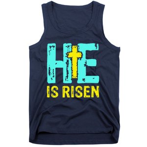 Happy Easter Day He Is Risen Christian Easter Tank Top