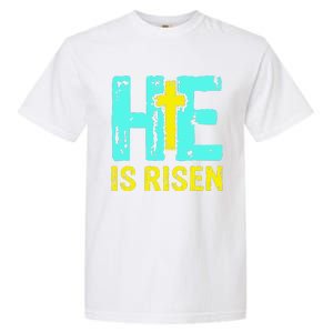 Happy Easter Day He Is Risen Christian Easter Garment-Dyed Heavyweight T-Shirt