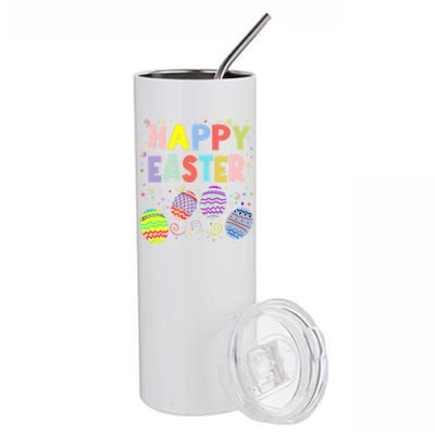 Happy Easter Day Bunny Egg Hunting Spring Christian Holiday Gift Stainless Steel Tumbler