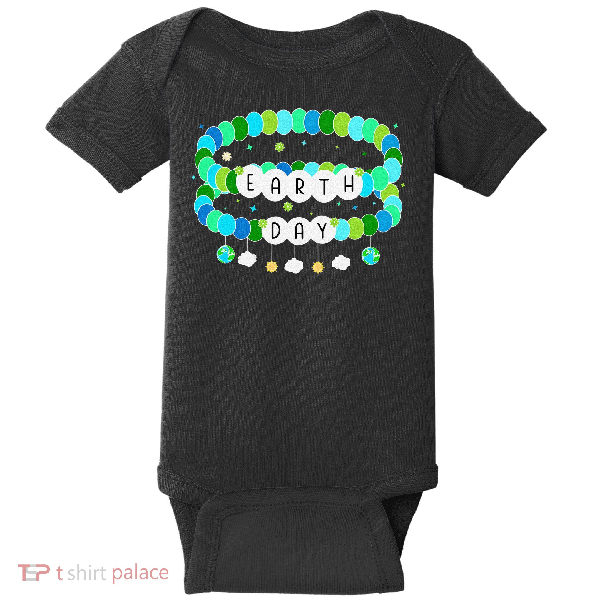 Happy Earth Day Friendship Bracelet Environmental Awareness Baby Bodysuit