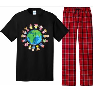 Happy Earth Day Children Around The World Pajama Set