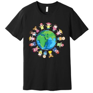 Happy Earth Day Children Around The World Premium T-Shirt