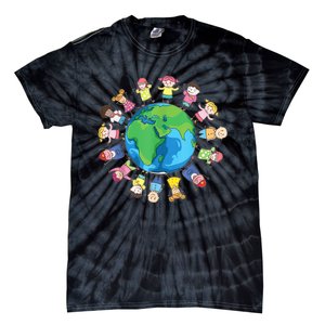 Happy Earth Day Children Around The World Tie-Dye T-Shirt