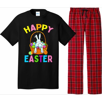 Happy Easter Day Bunny Hunting Chocolate Eggs Egg Hunt Funny Gift Pajama Set