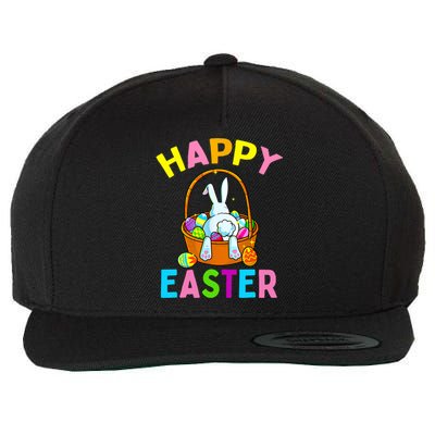 Happy Easter Day Bunny Hunting Chocolate Eggs Egg Hunt Funny Gift Wool Snapback Cap