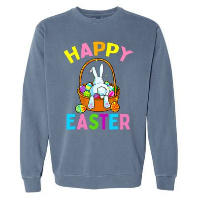 Happy Easter Day Bunny Hunting Chocolate Eggs Egg Hunt Funny Gift Garment-Dyed Sweatshirt