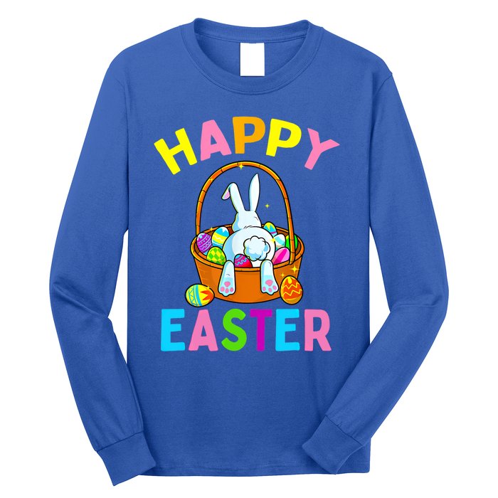 Happy Easter Day Bunny Hunting Chocolate Eggs Egg Hunt Funny Gift Long Sleeve Shirt